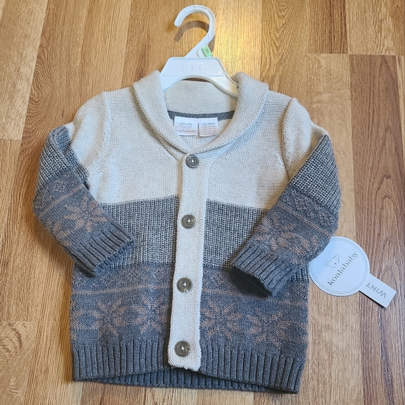 Koala Kids Other - ⭐️HP!⭐ NWT 100% Cotton Koalababy Winter Wonder Toddler Sweater, Sz 12-18 Months